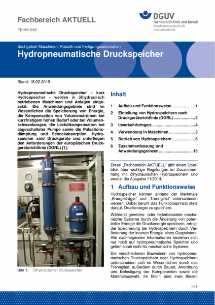 FBHM-046: Hydropneumatische Druckspeicher