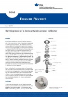 Development of a demountable aerosol collector  (Focus on IFA´s work Nr. 0446)