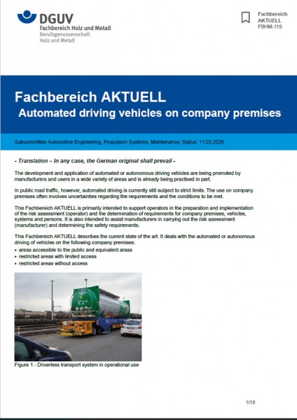 FBHM-119: Automated driving vehicles on company premises