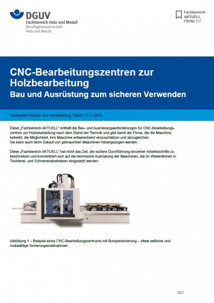 FBHM-117: CNC-Bearbeitungszentren zur Holzbearbeitung - Bau und Ausrüstung zum sicheren Verwenden