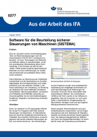 Software für die Beurteilung sicherer Steuerungen von Maschinen (SISTEMA). Aus der Arbeit des IFA Nr. 0277