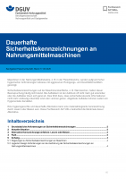 FBNG-024: Dauerhafte Sicherheitskennzeichnungen an Nahrungsmittelmaschinen