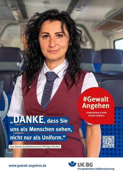 Plakat (DIN A3) #GewaltAngehen „Danke“ (Personenbeförderung)