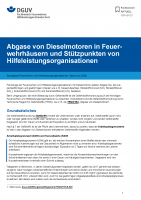 FBFHB-027: Abgase von Dieselmotoren in Feuerwehrhäusern und Stützpunkten von Hilfeleistungsorganisationen