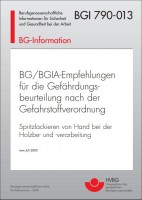 BG/BGIA-Empfehlungen für die Gefährdungsbeurteilung nach der Gefahrstoffverordnung: Spritzlackierung von Hand bei der Holzbe- und -verarbeitung