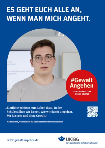 Plakat (DIN A3) #GewaltAngehen „M. Feind“