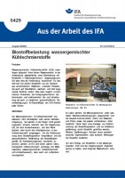 Biostoffbelastung wassergemischter Kühlschmierstoffe (Aus der Arbeit des IFA Nr. 0429)