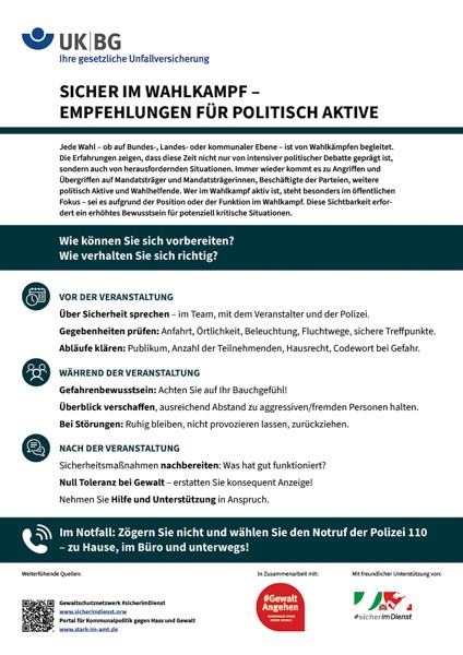 Sicher im Wahlkampf – Empfehlungen für politisch Aktive