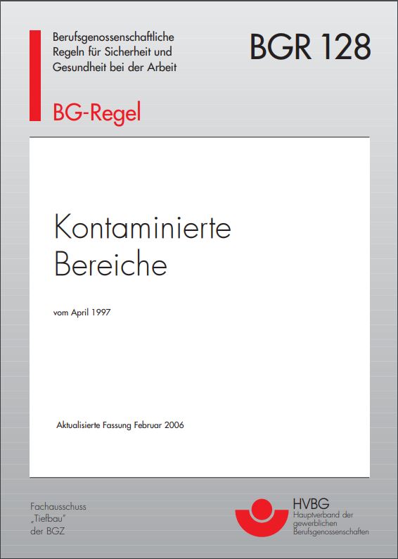 Kontaminierte Bereiche DGUV Regeln Regelwerk DGUV Publikationen